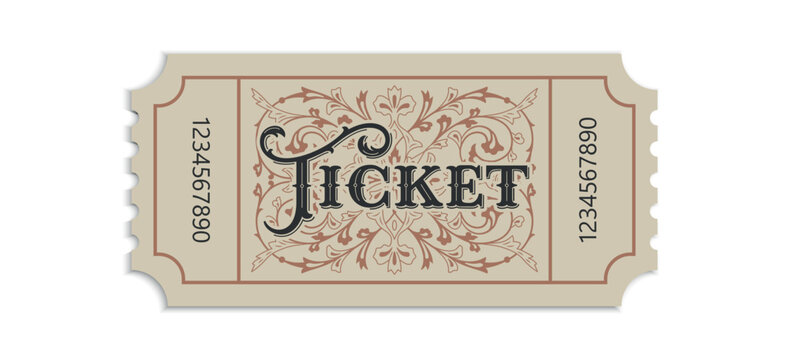 Retro ticket - vector illustration