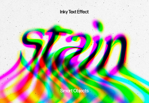 Inky Text Effect Mockup