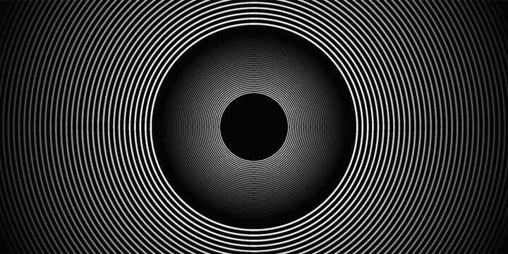Create a bold look with a centric circle background featuring vector graphics of sound waves.eps,10