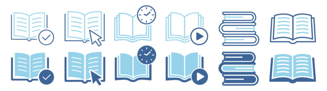 Book education study play outline icon on transparent background