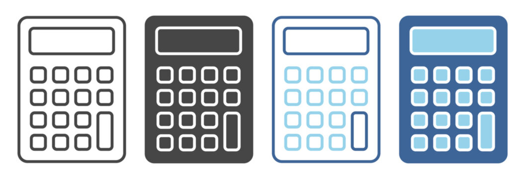 Calculator device payment finance office filled icon on transparent background
