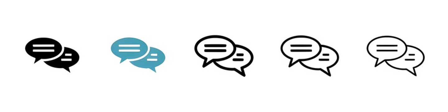Comment question line icon set, faq line icon, question and answer pictogram, inquire bubble, ask or request sign, frequently asked questions icon for Ui designs. Editable stroke, vector