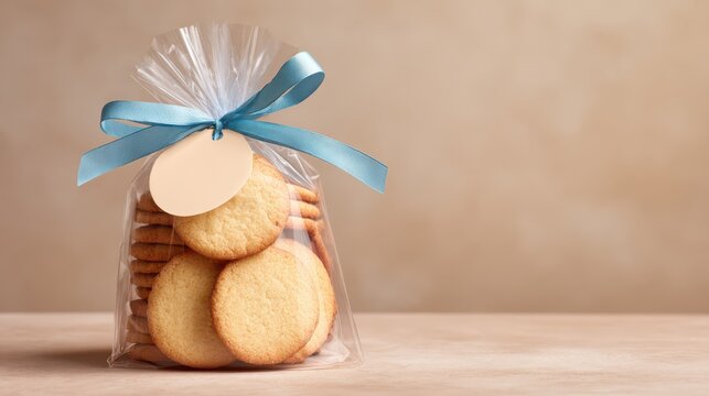 Delightful homemade sugar cookies in a bag