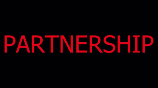 Partnership Text Animation for Business and Corporate Presentations