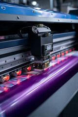 DTF printer applying vibrant colors on fabric