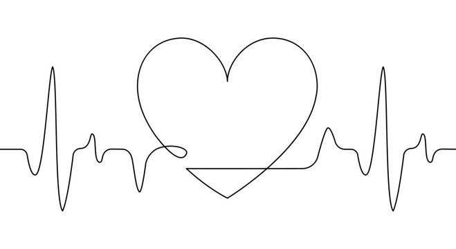 heart beat line heartbeat health continuous icon pulse rate medical art love ekg heart beat line vector care ecg drawing logo draw life cardio illustration single medicine one healthy cardiogram