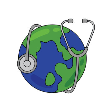 world health day symbol vector illustration