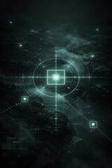 Obraz premium Drone Warfare Surveillance and Military Technology View