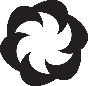 Abstract Flower Loop Icon Vector Design