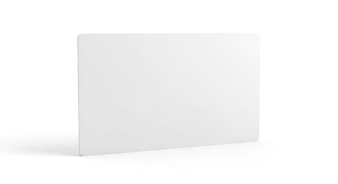 Blank White Rectangular Board Mockup with Rounded Corners