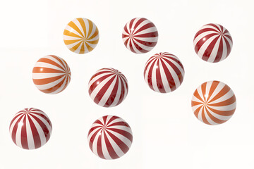 Obraz premium Colorful peppermint candies on white background sweets treats