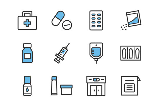 薬のアイコン イラストセット 