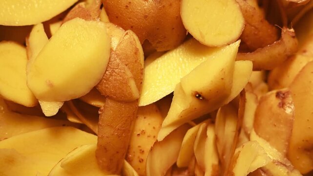 Potato peels for composting, organic kitchen waste recycling