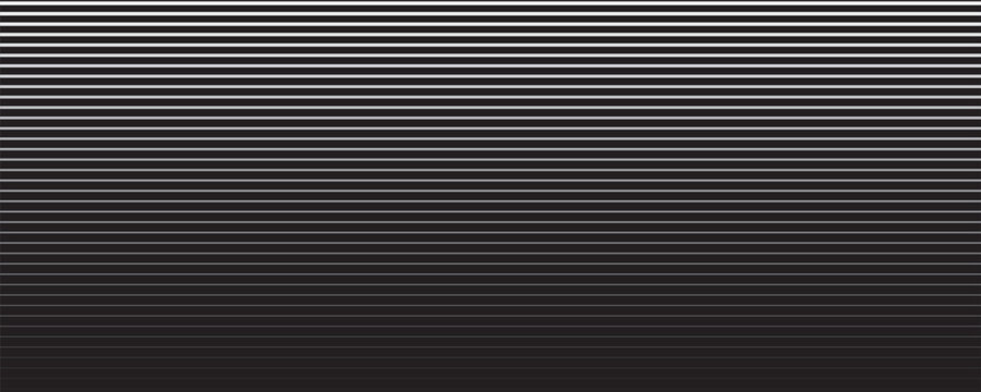 Black straight parallel lines of different thickness in row pattern. Halftone background from stripes for design. Vector Illustration isolated on transparent