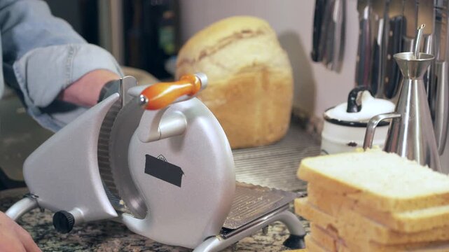 Artisan bread cutting