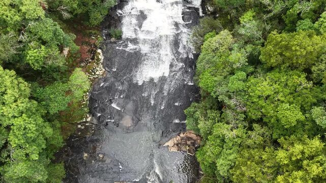 Aerial view of Caracol Cascade - Canela, Rio Grande do Sul, Brazil