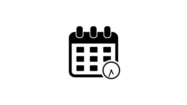 calendar icon with prohibition sign.motion animation,on a white background, with video animation.
