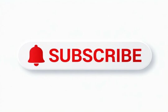 Red notification bell subscribe button design