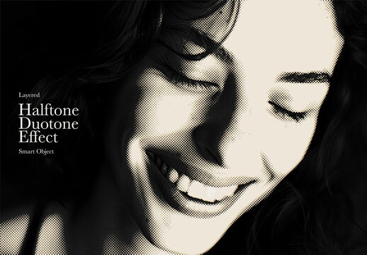 Halftone Duotone Photo Effect