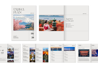 Minimal Style Travel Plan Beige Accents