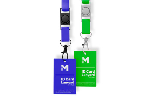ID Card Lanyard Mockup Branding Set