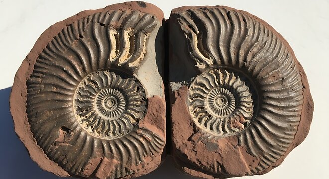 Fossilized Ammonite Specimen - Ancient Marine Life Artifact.