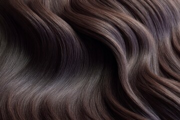 Fototapeta premium dark brown, wavy hair texture