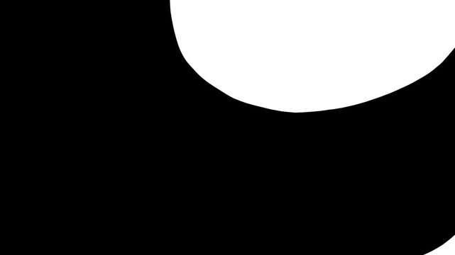 2D black and white wave transition animation
