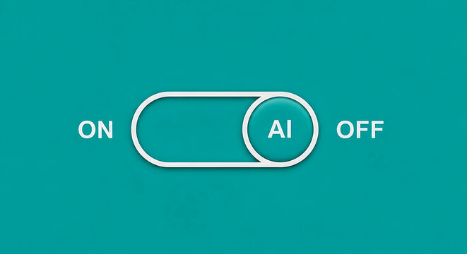 A toggle switch with ai on and off labels