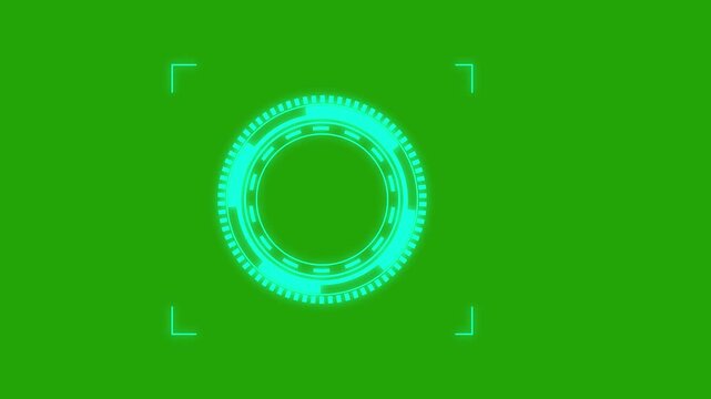 Glow Circular Tech Element Isolated Green