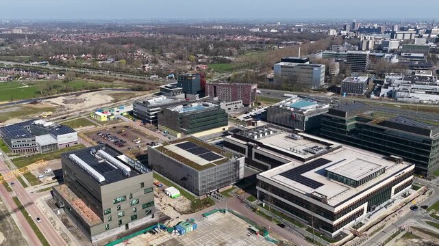 Aerial of Bio Sience Park Leiden, Netherlands