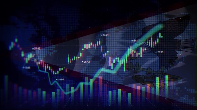 American Samoa Flag Waving Stock Market Concepts