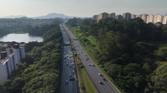 Aerial view of Bandeirantes Highway - S&atilde;o Paulo, Brazil