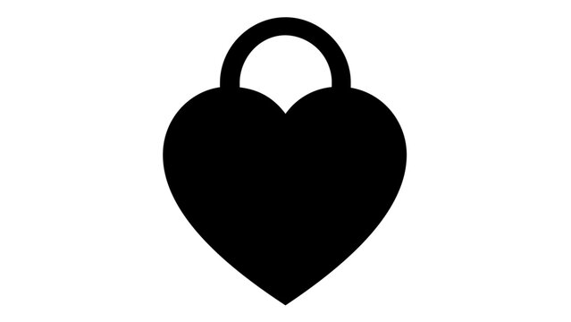 Heart-Shaped Padlock Vector Icon Illustration with Ornate Decorative Swirls and Keyhole, Rose Gold and Green Metallic Finish for Love, Romance, Valentine's Day, and Wedding Security, AI-Generated.