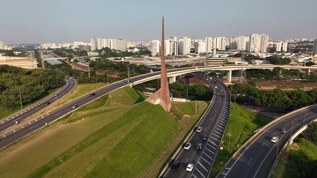Aerial view of Bandeirantes Highway - S&atilde;o Paulo, Brazil