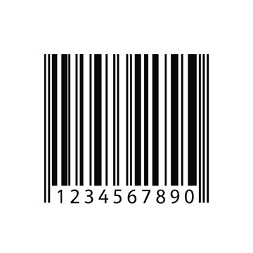Black and white barcode with numbers 0-9