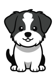 Fototapeta premium Cute Dog Illustration for Stickers and Prints