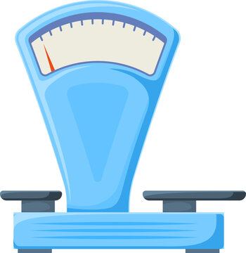 Blue balance scale measuring weight and equality concept