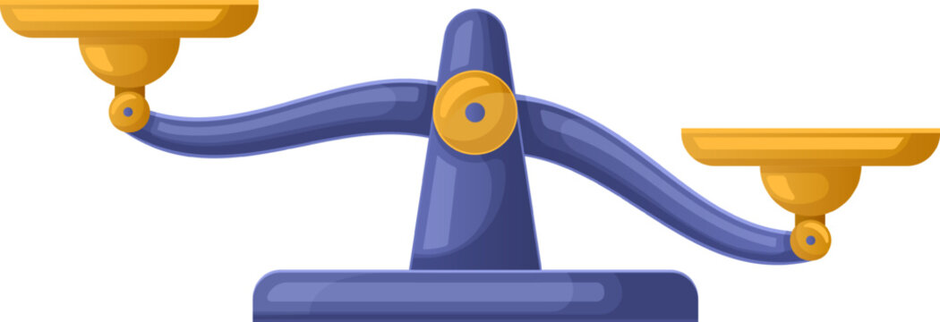 Unbalanced scale showing inequality and decision making