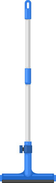 Blue cleaning squeegee tool with long handle