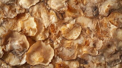 Fototapeta premium Dried mushroom texture background