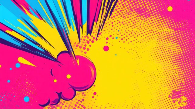 Vibrant pink and yellow abstract background