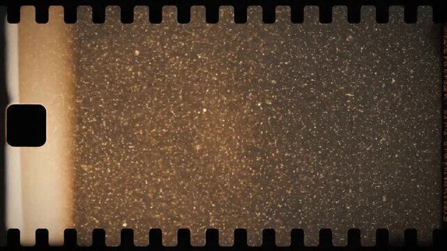Vintage Film Grain Overlay with Light Leaks and Perforations