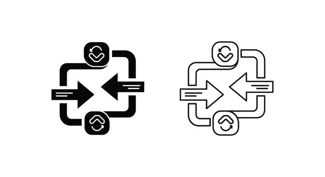 Modern Circular Process Flow & Loop Diagrams Design Ideas Vector