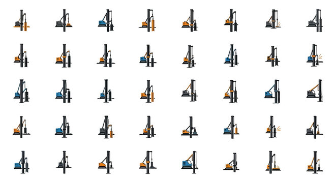 Collection of various abstract musical instrument icons.