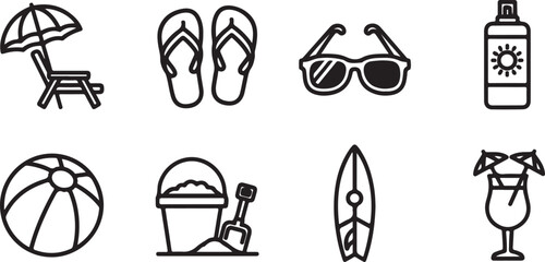 A collection of black and white bicycle and scooter illustrations Vector © Runa