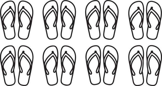 Minimalist illustration of four pairs of hands holding up four hearts Vector