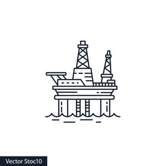 Obraz premium Offshore Oil Rig Platform Structure 1.