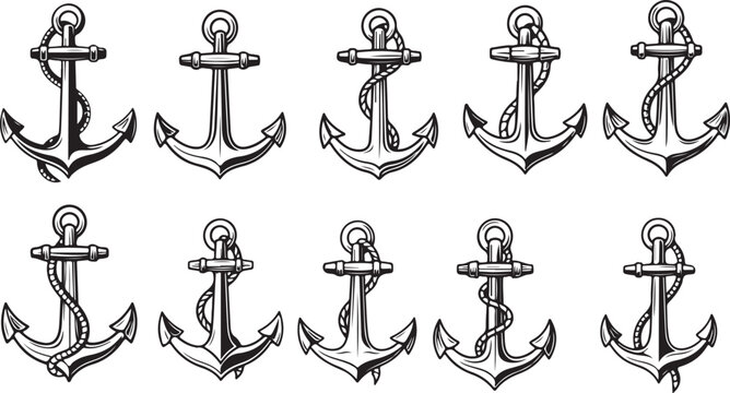 Illustration of various types of antique wall-mounted candle holders Vector