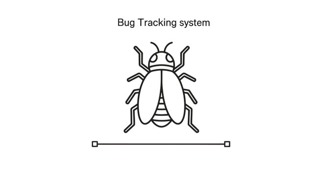 Bug Tracking Icon &ndash; Software Testing, Debugging and Error Detection Line Icon